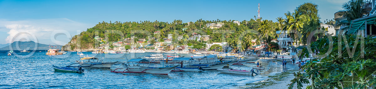 panoramic view of Sabang village and bankas
