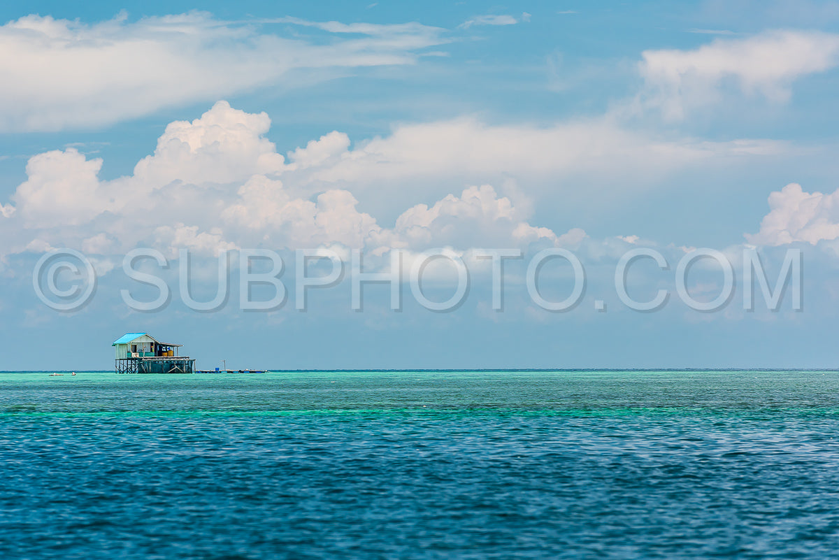 Traditional fishing structure built with bamboo called Bagang- Berau- Kalimantan- Borneo- Indonesia- Asia