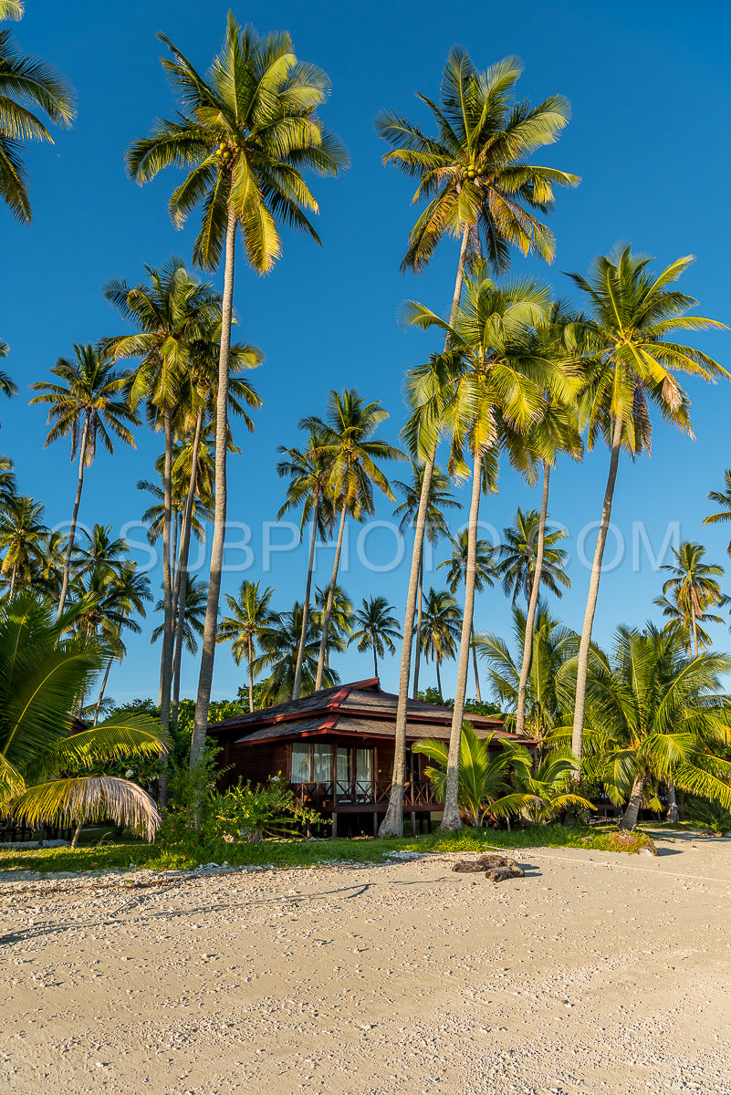 Photo de maison sur l'île de Nunukan- Maratua- Kalimantan- Borneo- Indonésie
