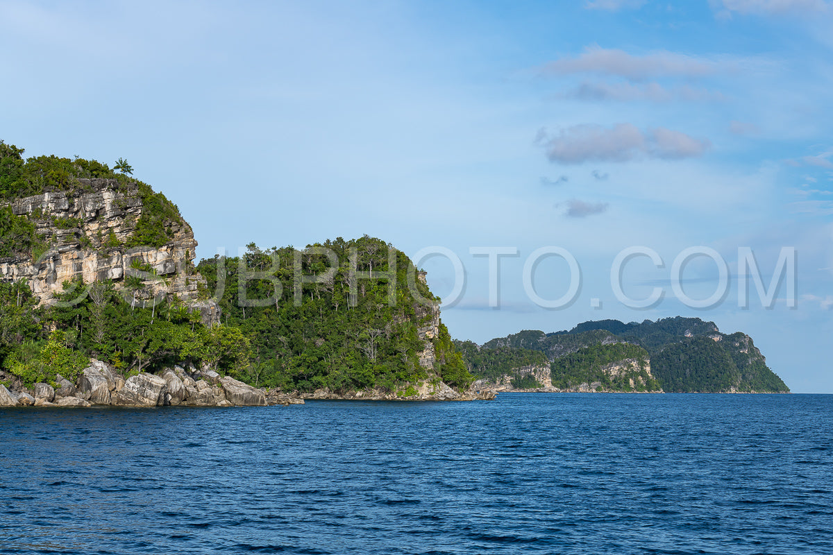 East Misool- group of small island in shallow blue lagoon water- Raja Ampat- West Papua- Indonesia