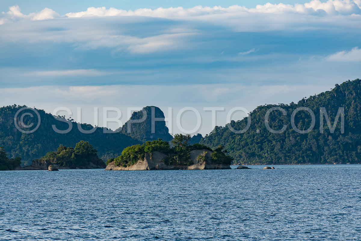 East Misool- group of small island in shallow blue lagoon water- Raja Ampat- West Papua- Indonesia