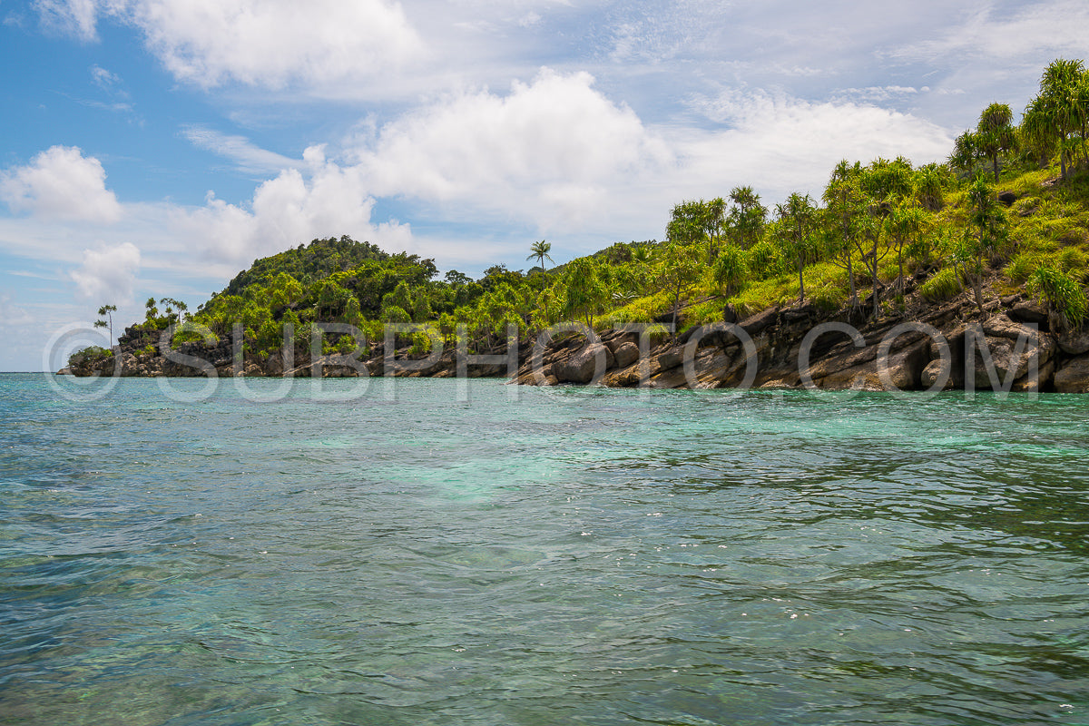 East Misool- group of small island in shallow blue lagoon water- Raja Ampat- West Papua- Indonesia