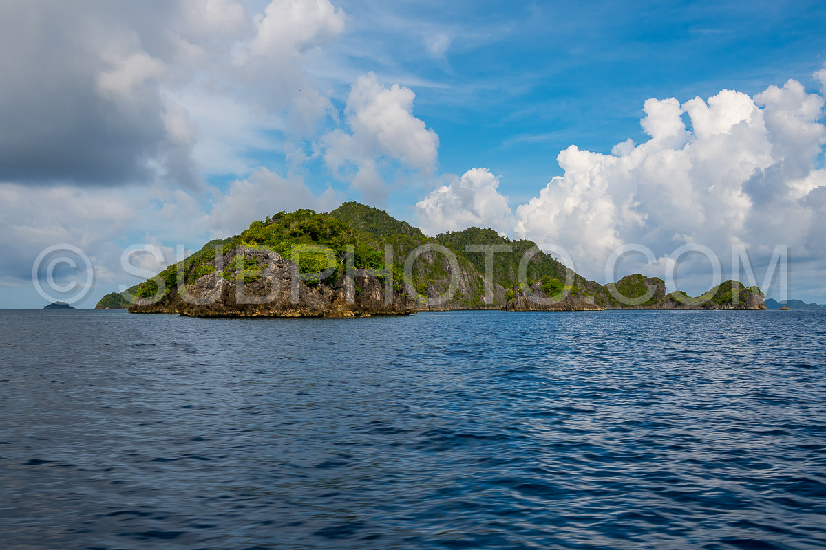 East Misool- group of small island in shallow blue lagoon water- Raja Ampat- West Papua- Indonesia