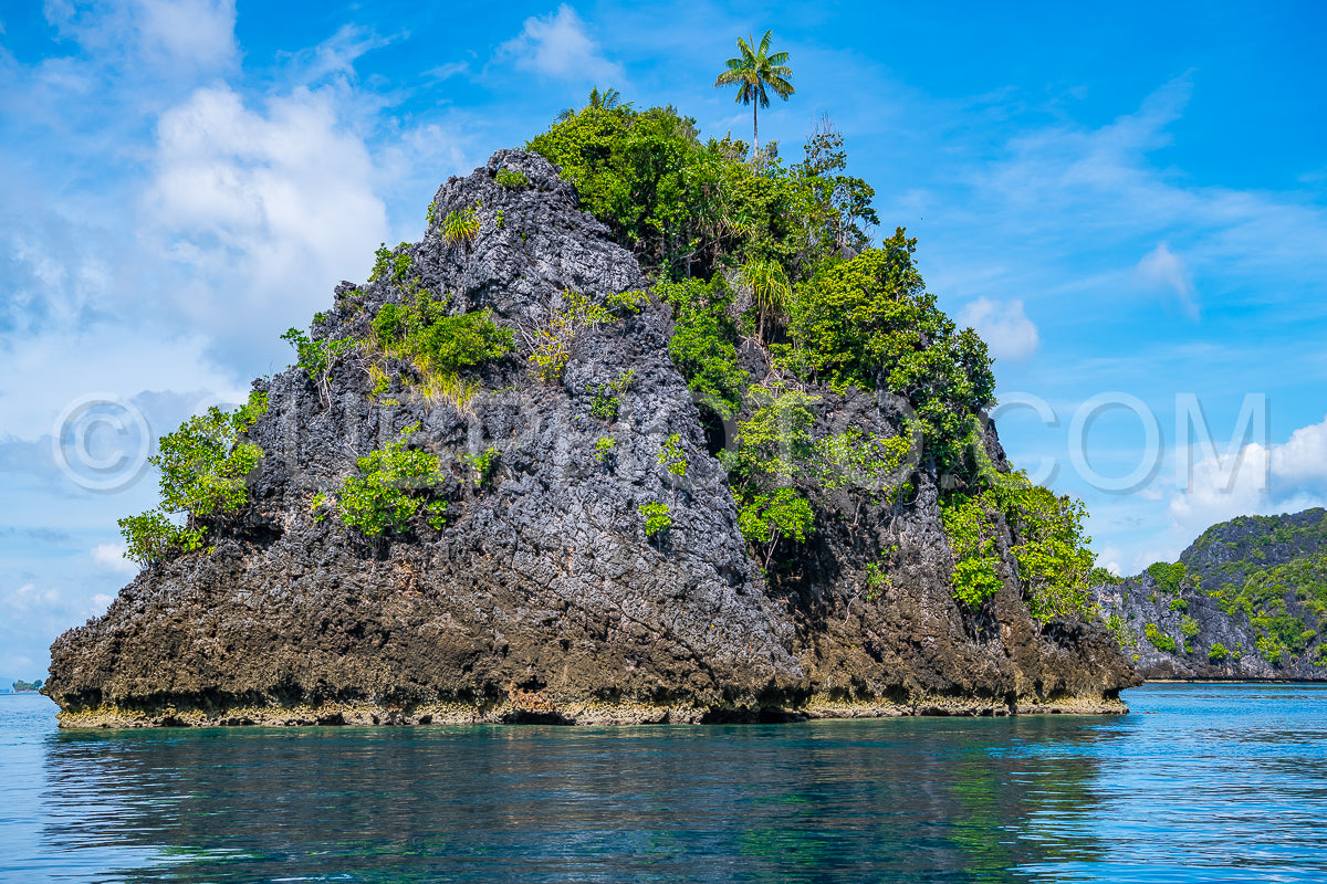 East Misool- group of small island in shallow blue lagoon water- Raja Ampat- West Papua- Indonesia