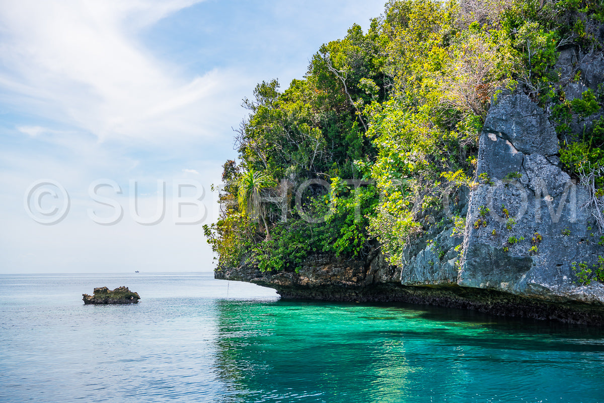 East Misool- group of small island in shallow blue lagoon water- Raja Ampat- West Papua- Indonesia