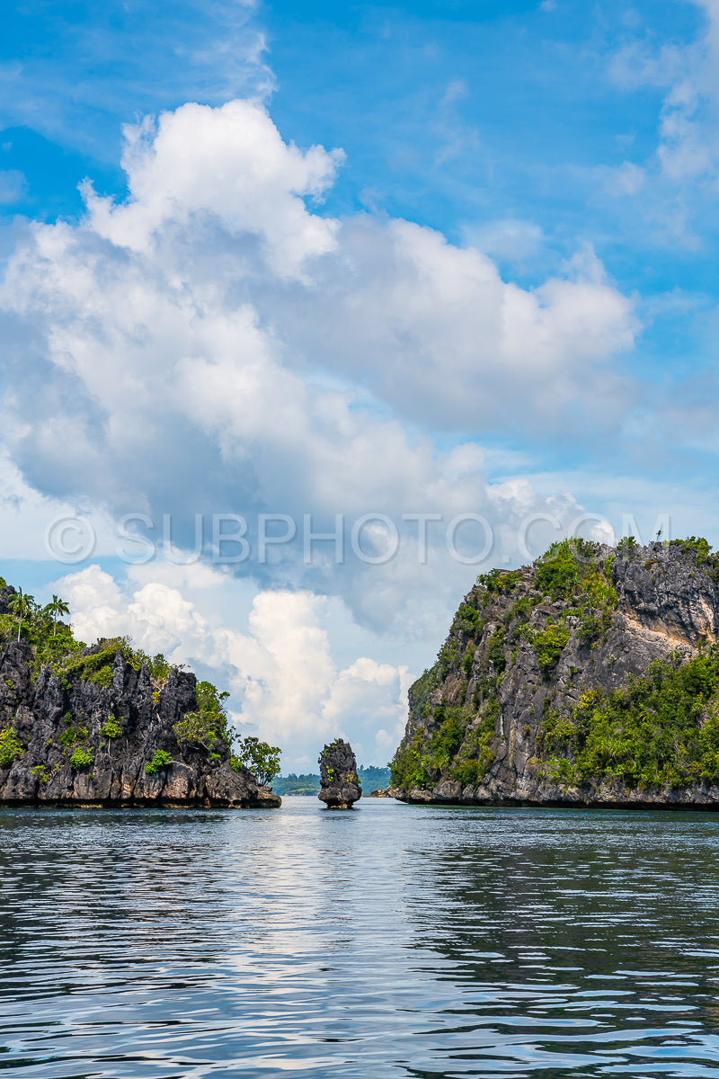 East Misool- group of small island in shallow blue lagoon water- Raja Ampat- West Papua- Indonesia