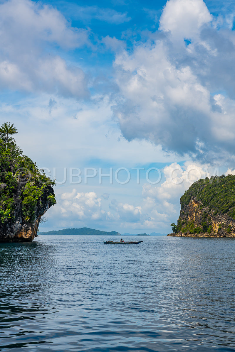 East Misool- group of small island in shallow blue lagoon water- Raja Ampat- West Papua- Indonesia