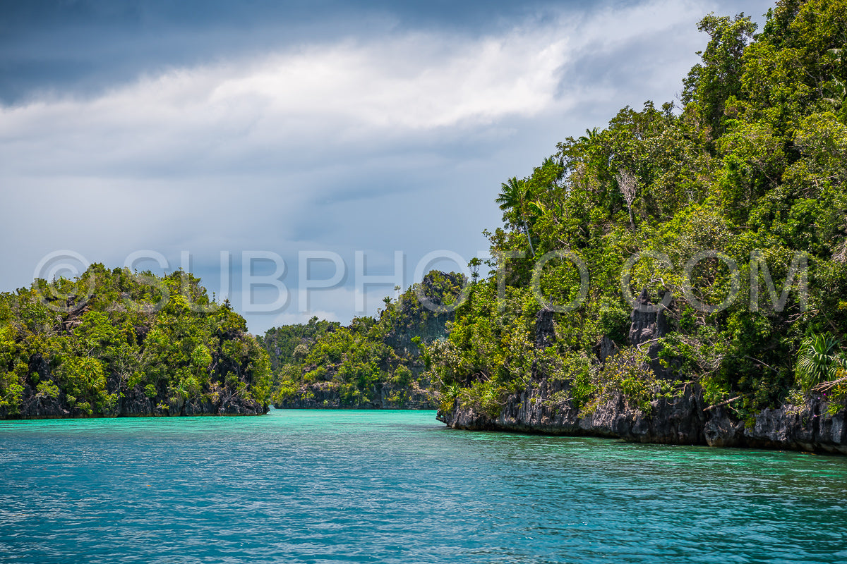 East Misool- group of small island in shallow blue lagoon water- Raja Ampat- West Papua- Indonesia