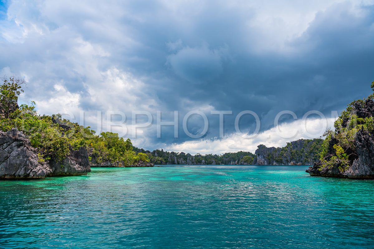 East Misool- group of small island in shallow blue lagoon water- Raja Ampat- West Papua- Indonesia