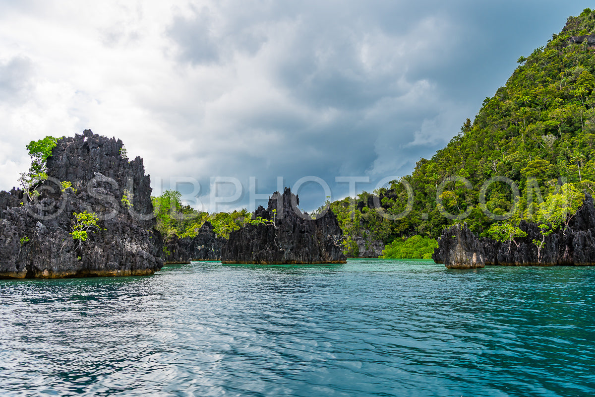 East Misool- group of small island in shallow blue lagoon water- Raja Ampat- West Papua- Indonesia