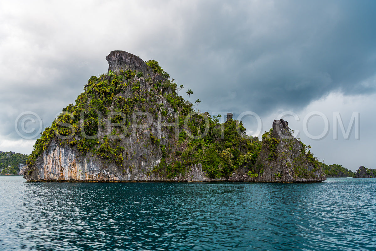 East Misool- group of small island in shallow blue lagoon water- Raja Ampat- West Papua- Indonesia