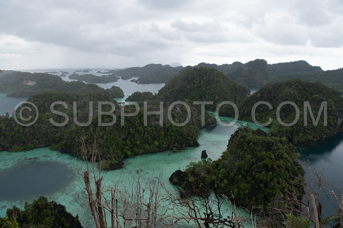 East Misool- group of small island in shallow blue lagoon water- Raja Ampat- West Papua- Indonesia