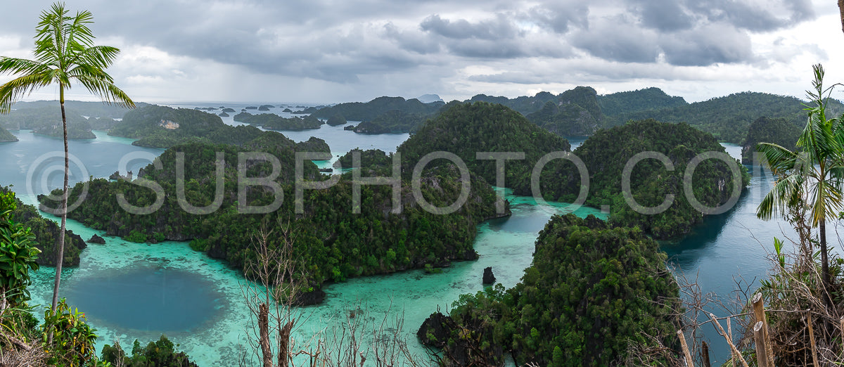 East Misool- group of small island in shallow blue lagoon water- Raja Ampat- West Papua- Indonesia