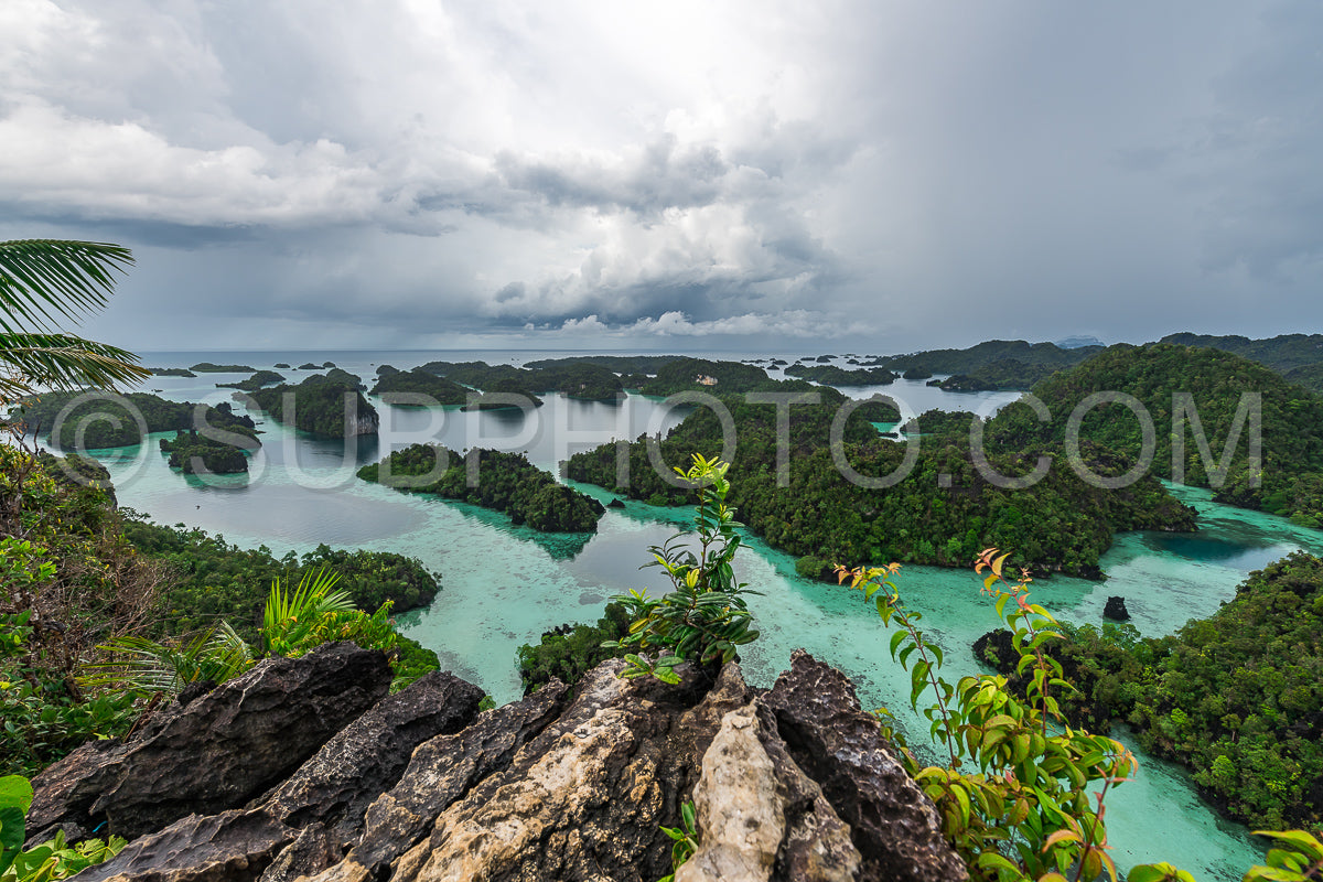 East Misool- group of small island in shallow blue lagoon water- Raja Ampat- West Papua- Indonesia