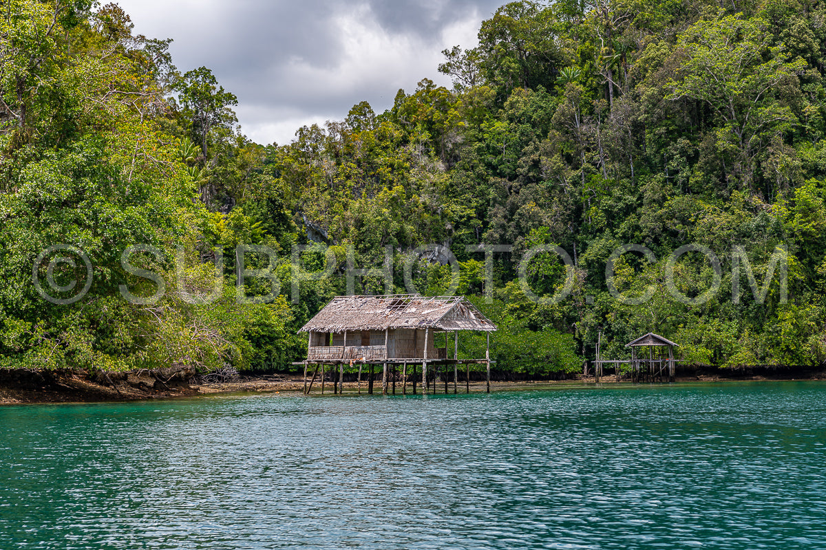 Photo de Waigeo- Kri- Mushroom Island- groupe de petites îles dans un lagon bleu peu profond- Raja Ampat- Papouasie occidentale- Indonésie