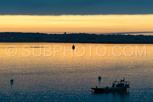 Sunrise over le Croisic on a cloudy day