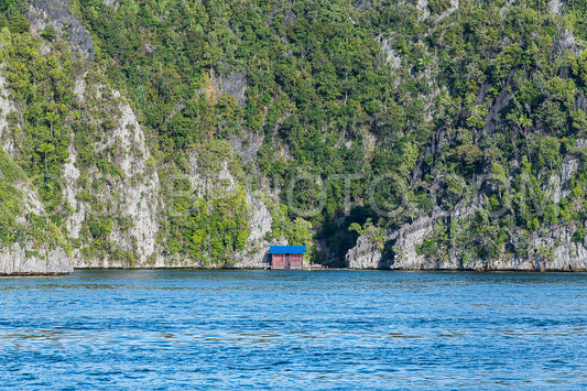 East Misool- group of small island in shallow blue lagoon water- Raja Ampat- West Papua- Indonesia