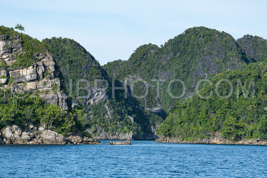 East Misool- group of small island in shallow blue lagoon water- Raja Ampat- West Papua- Indonesia
