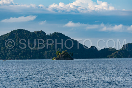 East Misool- group of small island in shallow blue lagoon water- Raja Ampat- West Papua- Indonesia