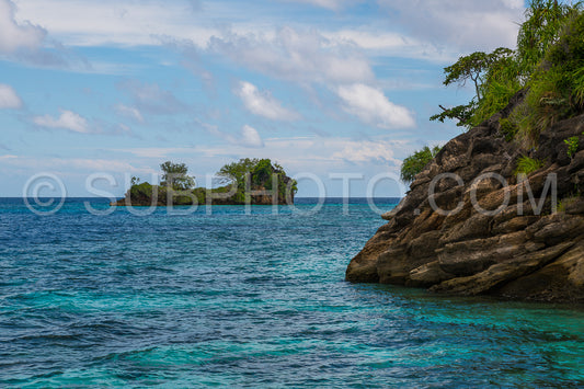 East Misool- group of small island in shallow blue lagoon water- Raja Ampat- West Papua- Indonesia