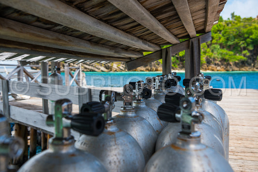 Diving equipment in the Raja Ampat- Indonesia
