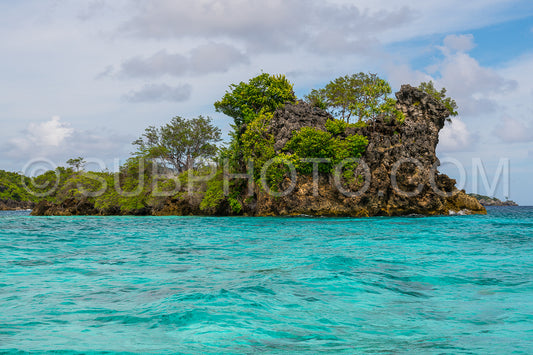 East Misool- group of small island in shallow blue lagoon water- Raja Ampat- West Papua- Indonesia
