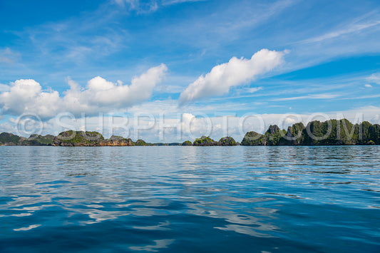 East Misool- group of small island in shallow blue lagoon water- Raja Ampat- West Papua- Indonesia