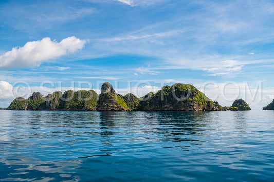 East Misool- group of small island in shallow blue lagoon water- Raja Ampat- West Papua- Indonesia