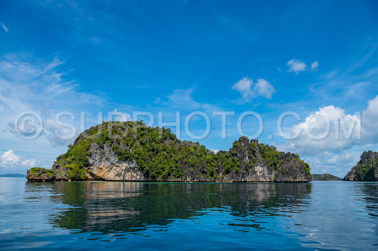 East Misool- group of small island in shallow blue lagoon water- Raja Ampat- West Papua- Indonesia