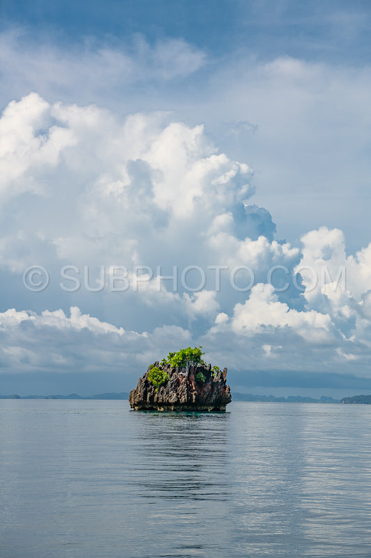East Misool- group of small island in shallow blue lagoon water- Raja Ampat- West Papua- Indonesia