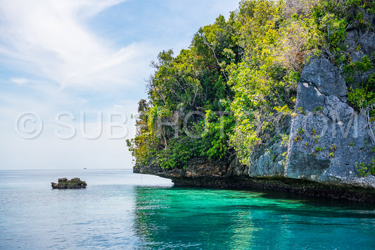 East Misool- group of small island in shallow blue lagoon water- Raja Ampat- West Papua- Indonesia