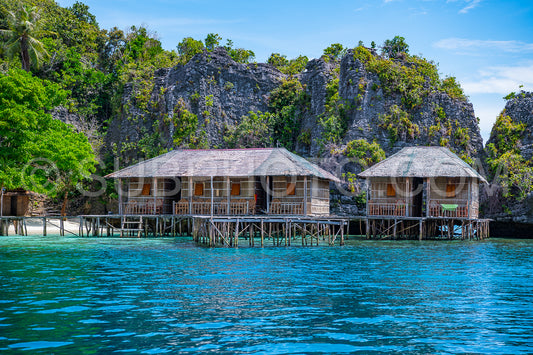 East Misool- group of small island in shallow blue lagoon water- Raja Ampat- West Papua- Indonesia