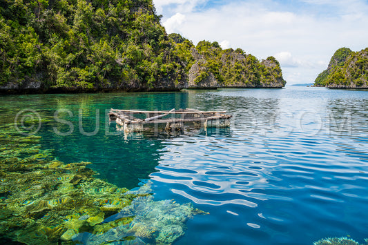 East Misool- group of small island in shallow blue lagoon water- Raja Ampat- West Papua- Indonesia