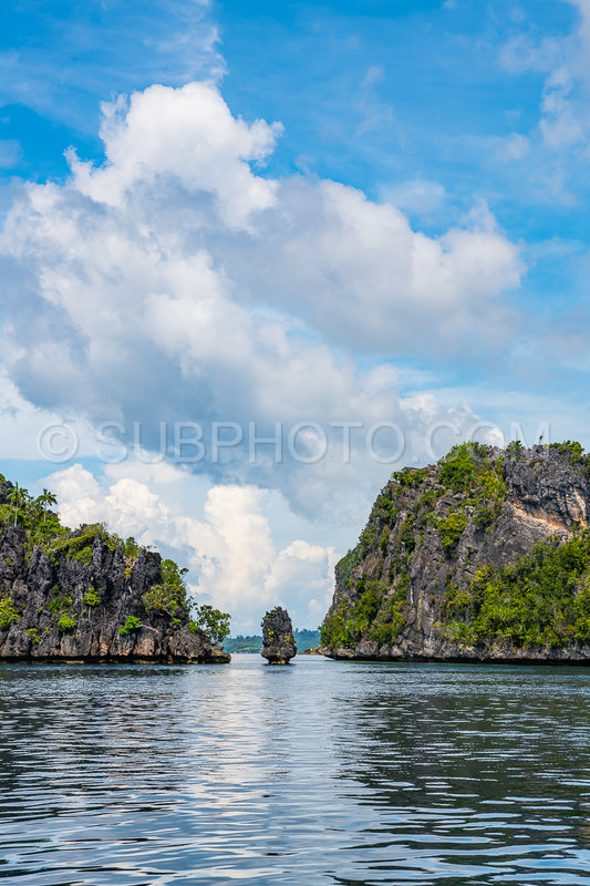 East Misool- group of small island in shallow blue lagoon water- Raja Ampat- West Papua- Indonesia