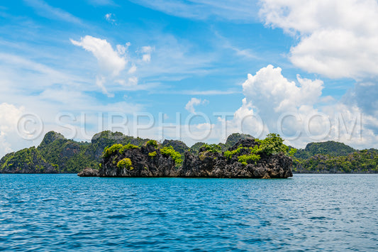 East Misool- group of small island in shallow blue lagoon water- Raja Ampat- West Papua- Indonesia