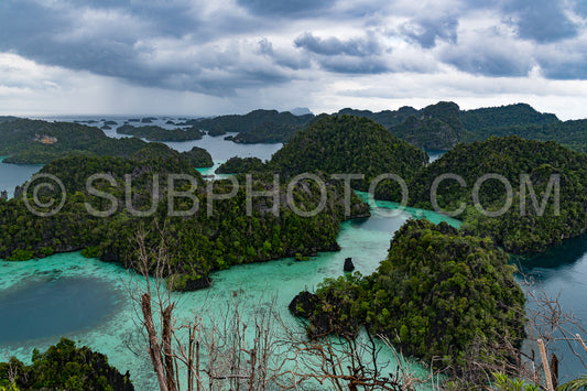 East Misool- group of small island in shallow blue lagoon water- Raja Ampat- West Papua- Indonesia
