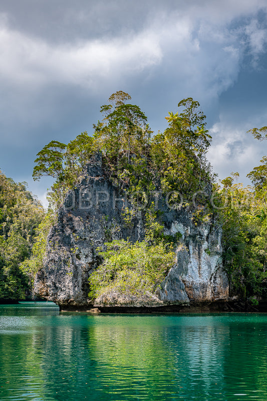 Photo de Waigeo- Kri- Mushroom Island- groupe de petites îles dans un lagon bleu peu profond- Raja Ampat- Papouasie occidentale- Indonésie