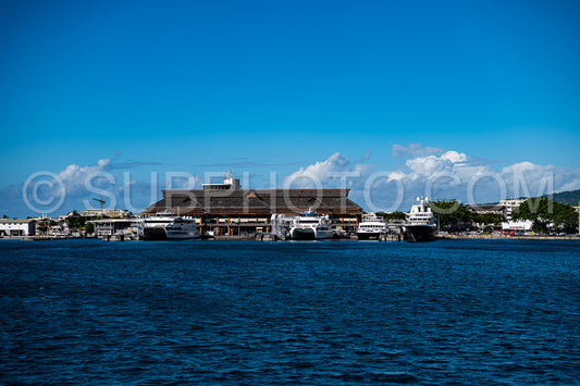 view of Moorea harbor- French Polynesia