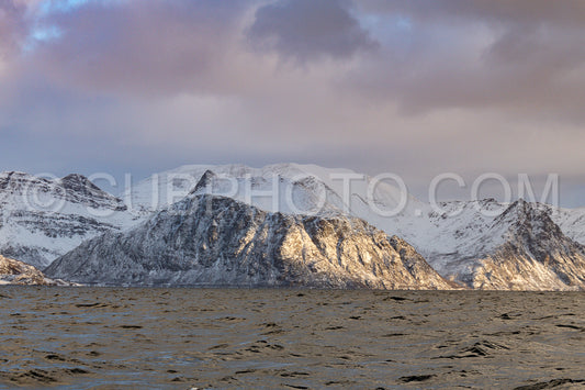view of KvÃ¦nangen fjord from Seglvik village