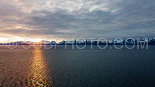 aerial view of Seglvik Village- Troms- Norway