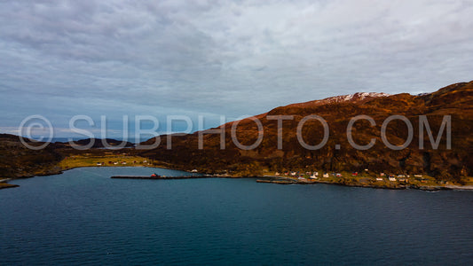 aerial view of Seglvik Village- Troms- Norway