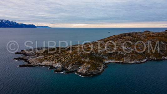 aerial view of Seglvik Village- Troms- Norway