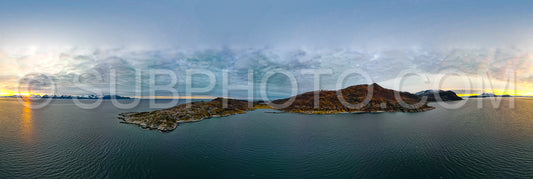 aerial view of Seglvik Village- Troms- Norway