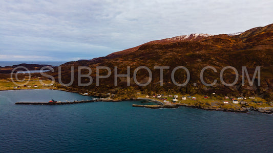 aerial view of Seglvik Village- Troms- Norway