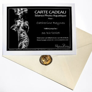 Carte cadeau séance photo aquatique