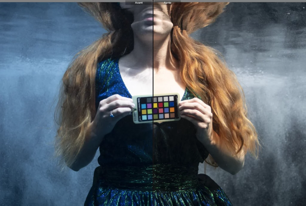 Avant et après la balance des blancs dans Lightroom Classic